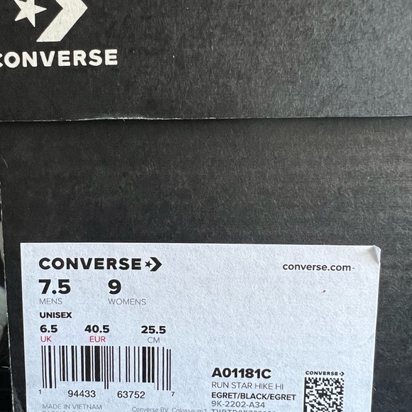 Brand New Unisex Converse Run Star Hike Hi - Polka Dot - Picture 4 of 4